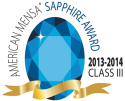 American Mensa Sapphire Award 2013-2014